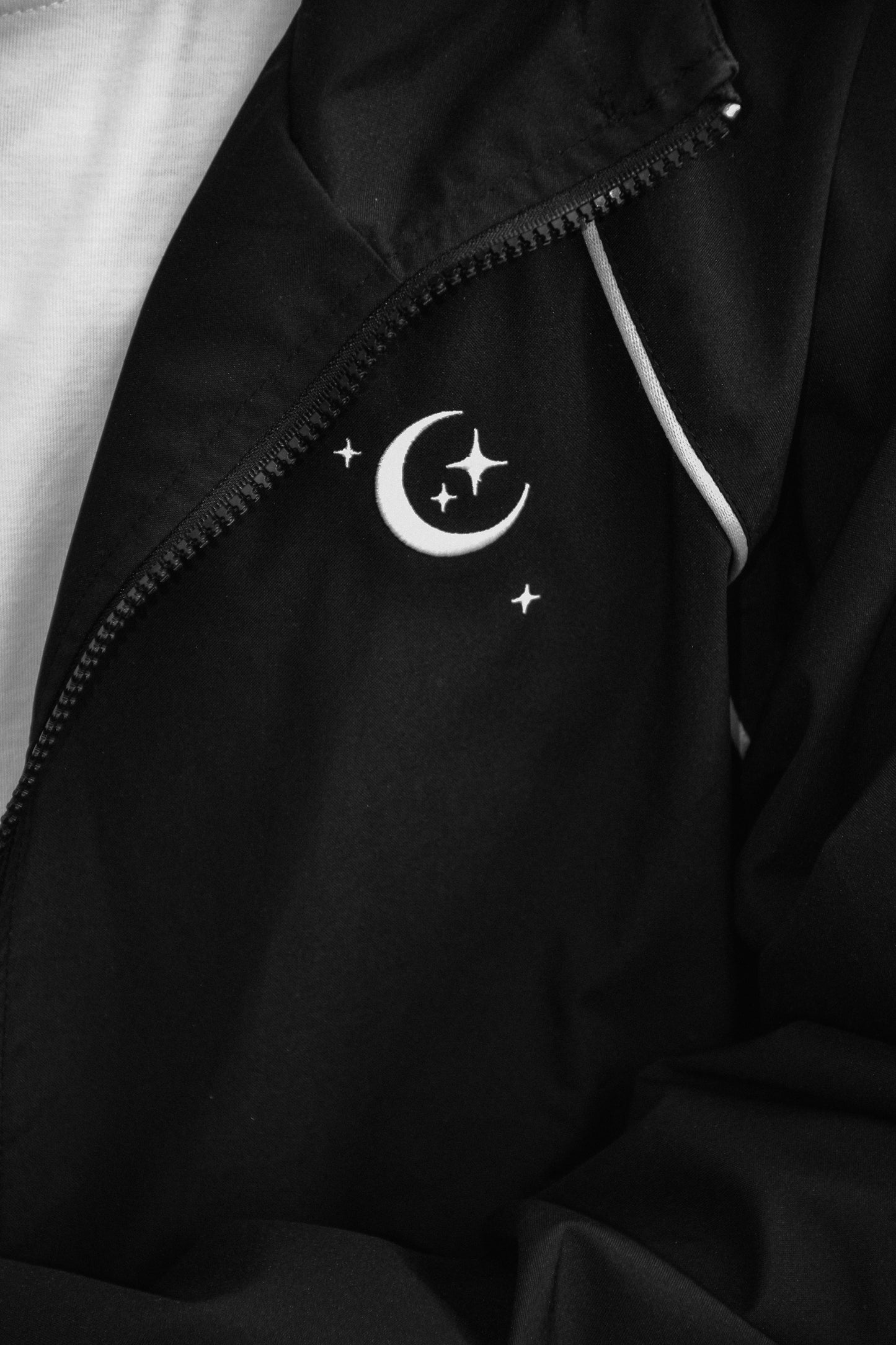 BLACK WINDBREAKER JACKET