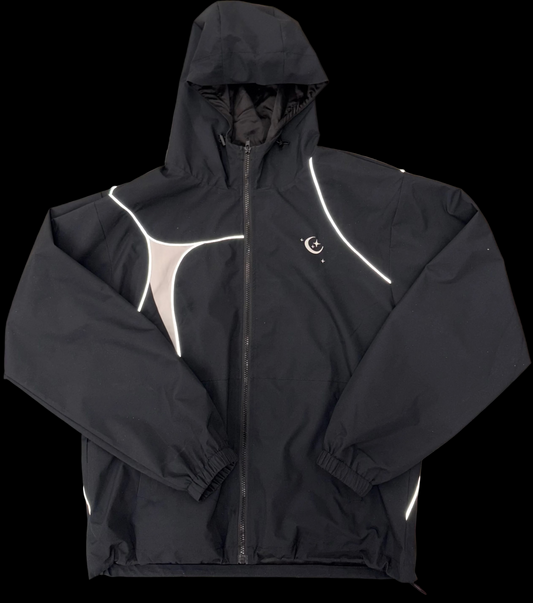 BLACK WINDBREAKER JACKET